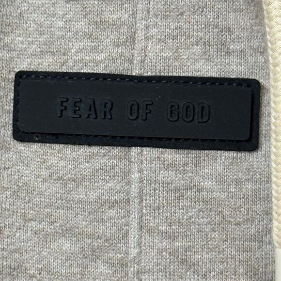 Fear of God Essentials Sweatpants in Beige Size XXL Cotton Blend Side Pockets - Picture 10 of 10